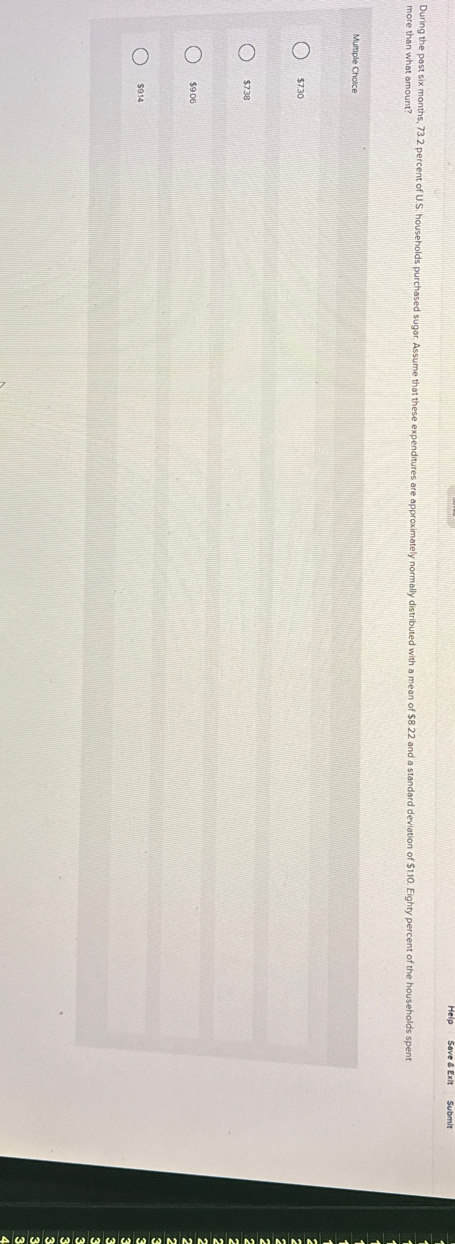  Help Save & Exlt Submit more than what amount? Multiple Cholce