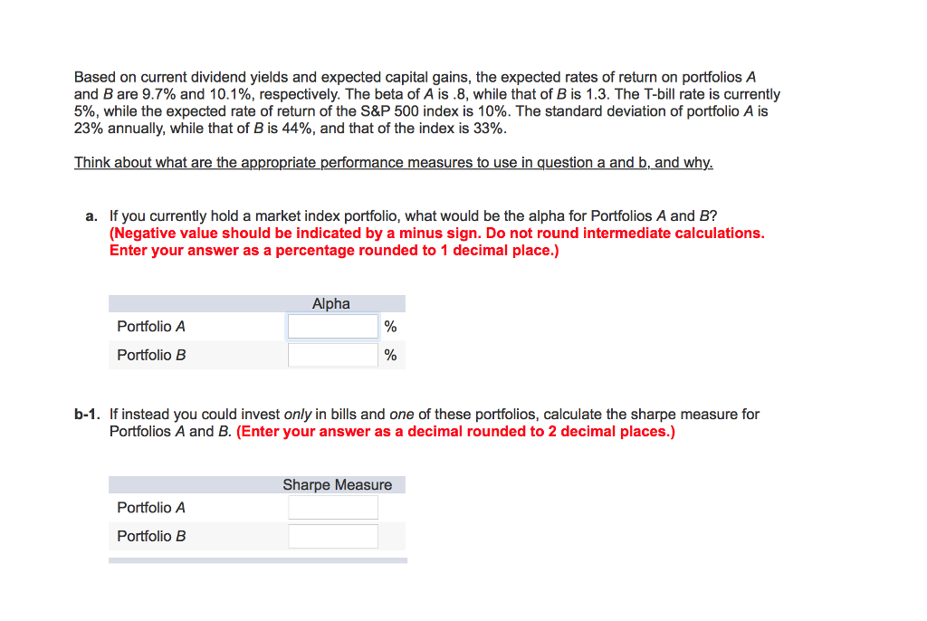 Based on current dividend yields and expected capital gains, the expected