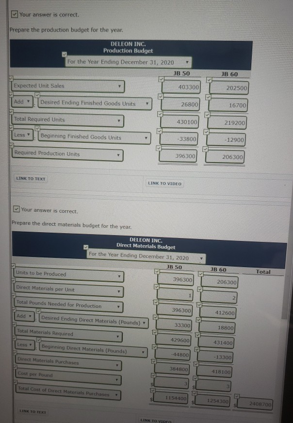 year ending December 31, 2020. Accounting assistants furnish the data shown below.
