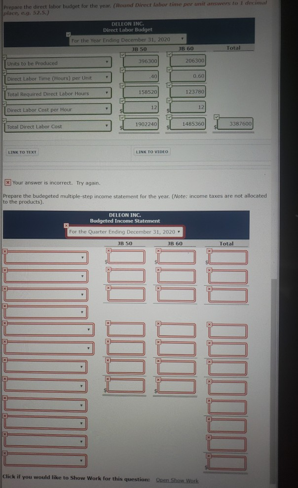 Product JB 50 Product JB 60 202,500 403,300 $21 $28 26,800 33,800