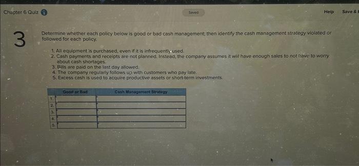 PLEASE HELP ASAP Determine whether each policy below is good or bad