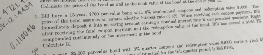 Please answer #4, answer is to the left. Calculate the price of