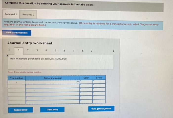 help! The Polaris Company uses a job-order costing system. The following transactions