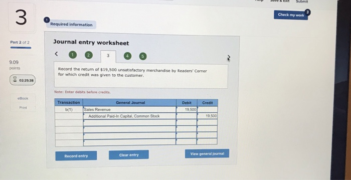 for eash (cost of merchandise $24,797) b. Received nerchandise returned by custoners