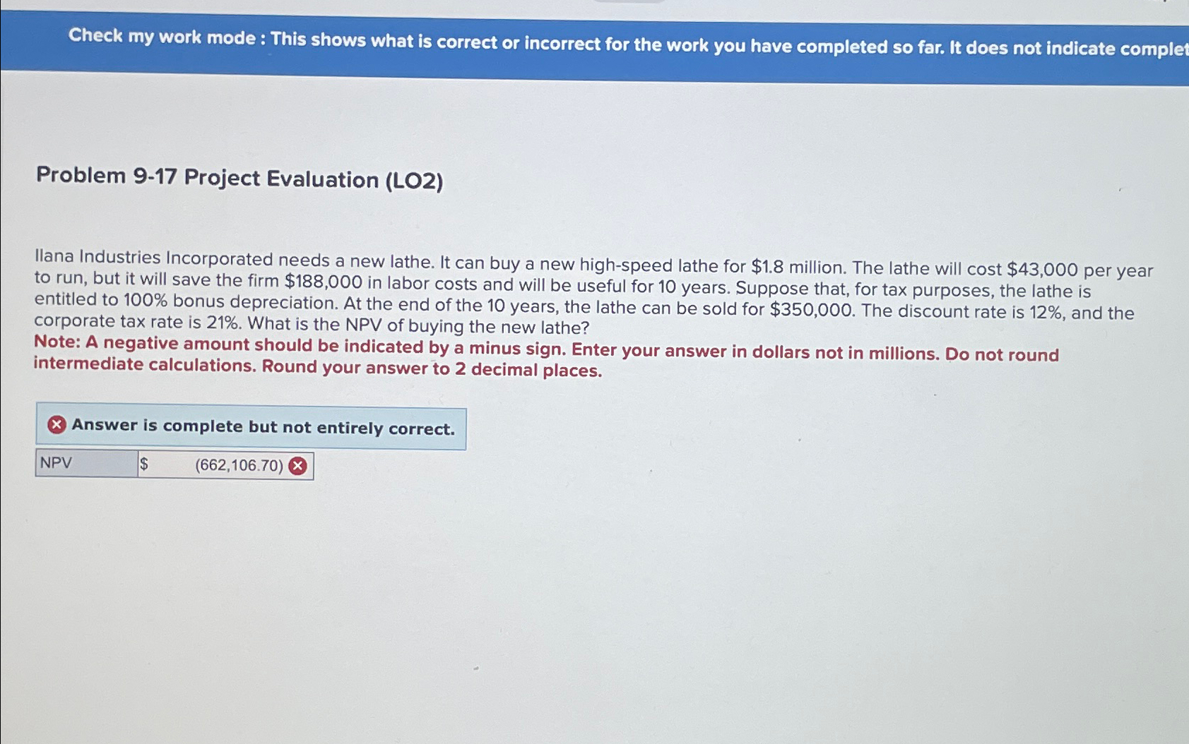  Check my work mode : This shows what is correct or