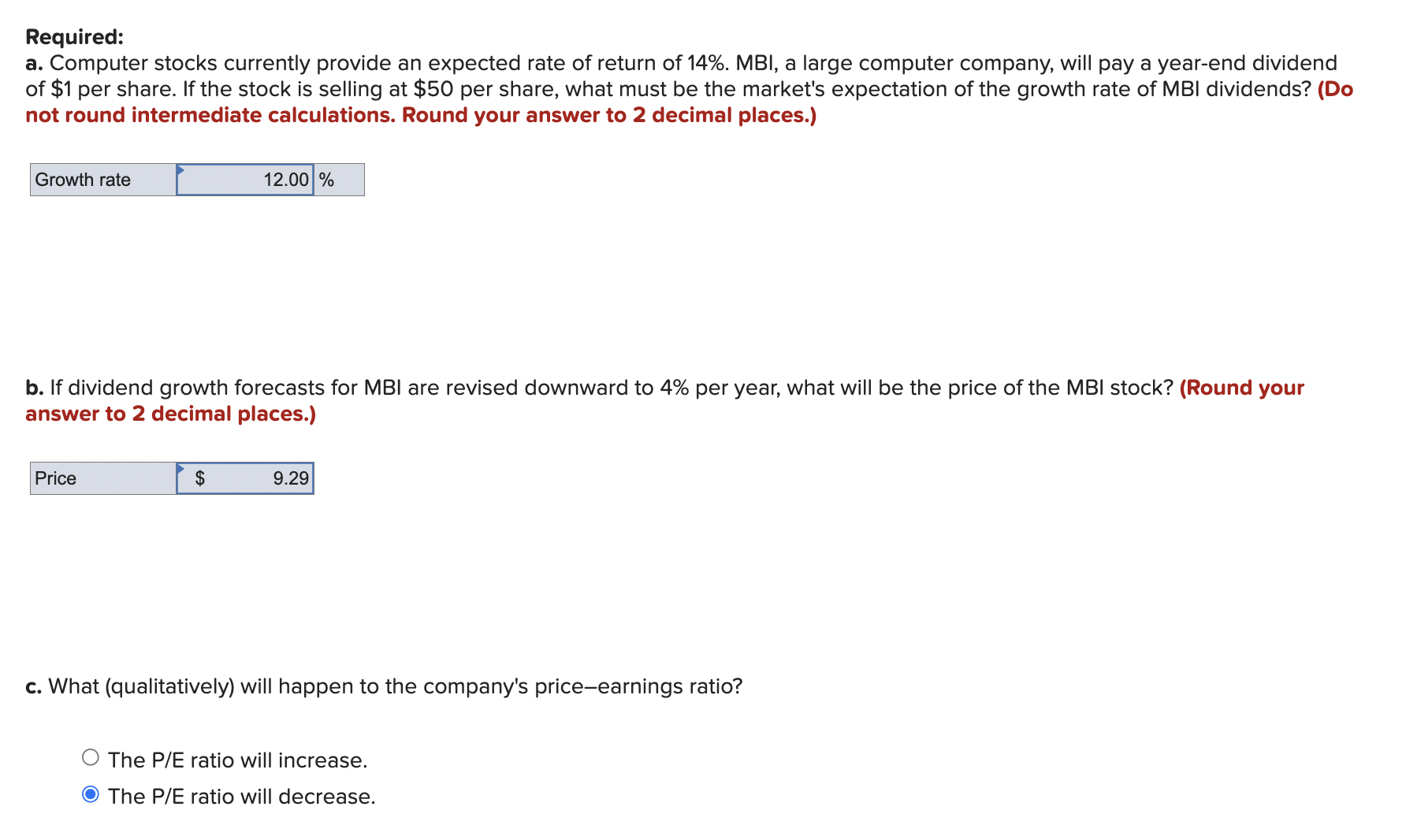  Required: a. Computer stocks currently provide an expected rate of return