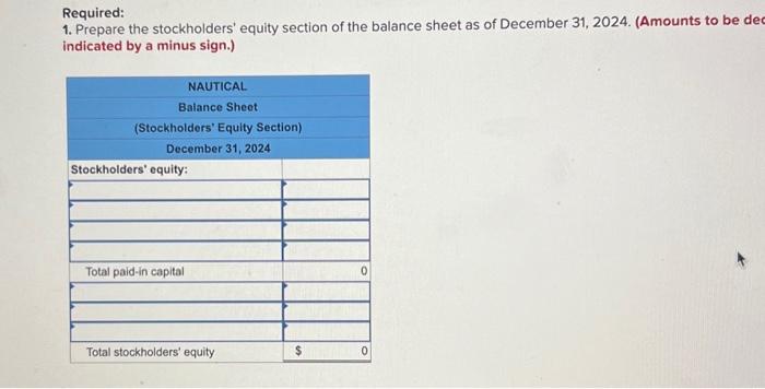 applies to the questions displayed below] Nautical has two classes of stock