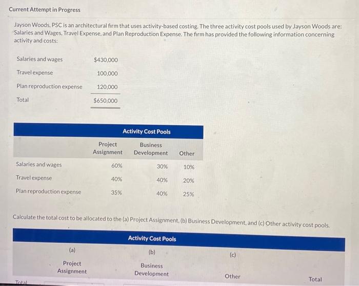  Current Attempt in Progress Jayson Woods, PSC is an architectural firm