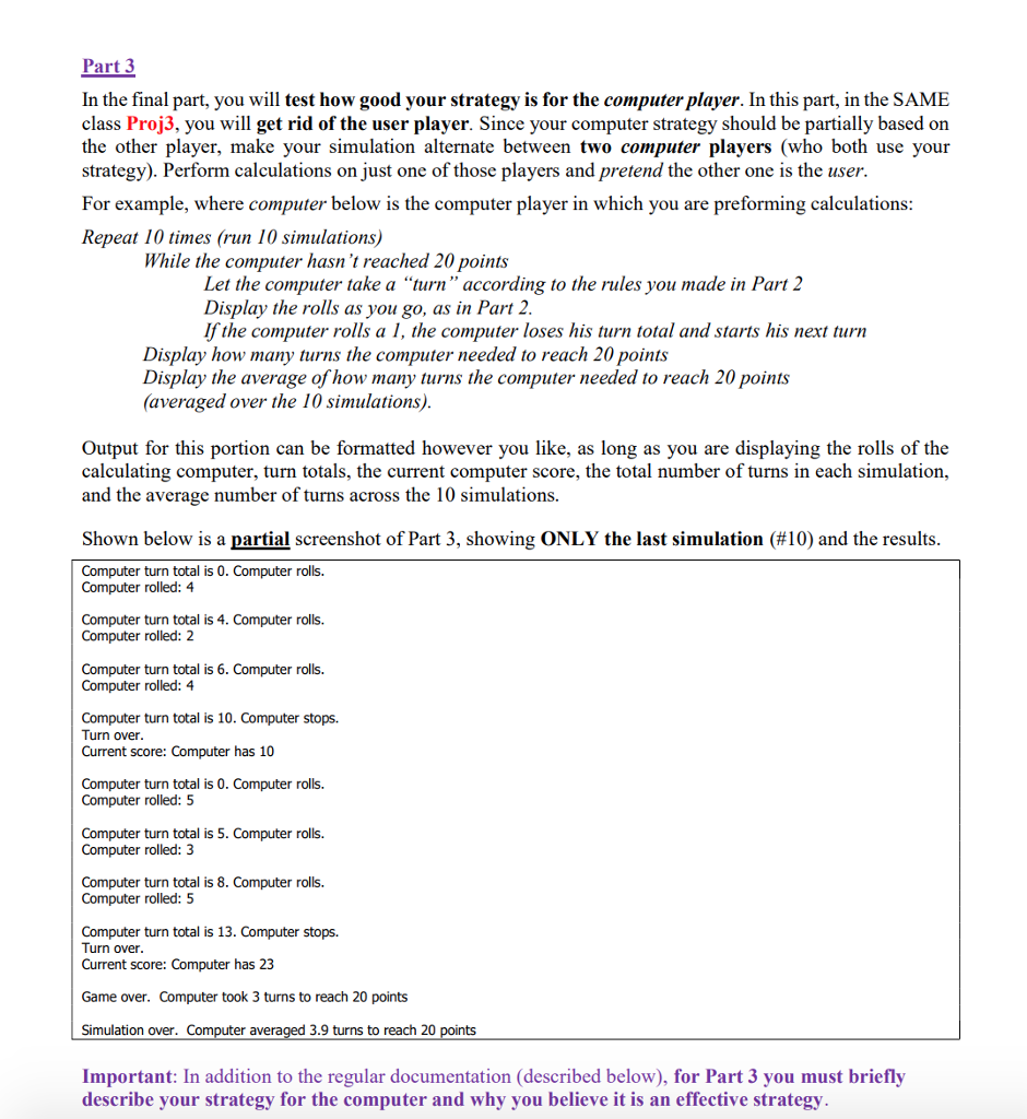 of three parts that are part of a SINGLE java file. First,