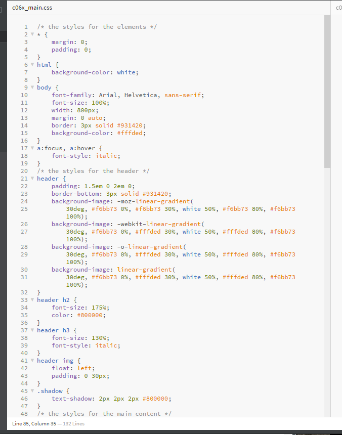 to look like the one in the example. Instructions are to re