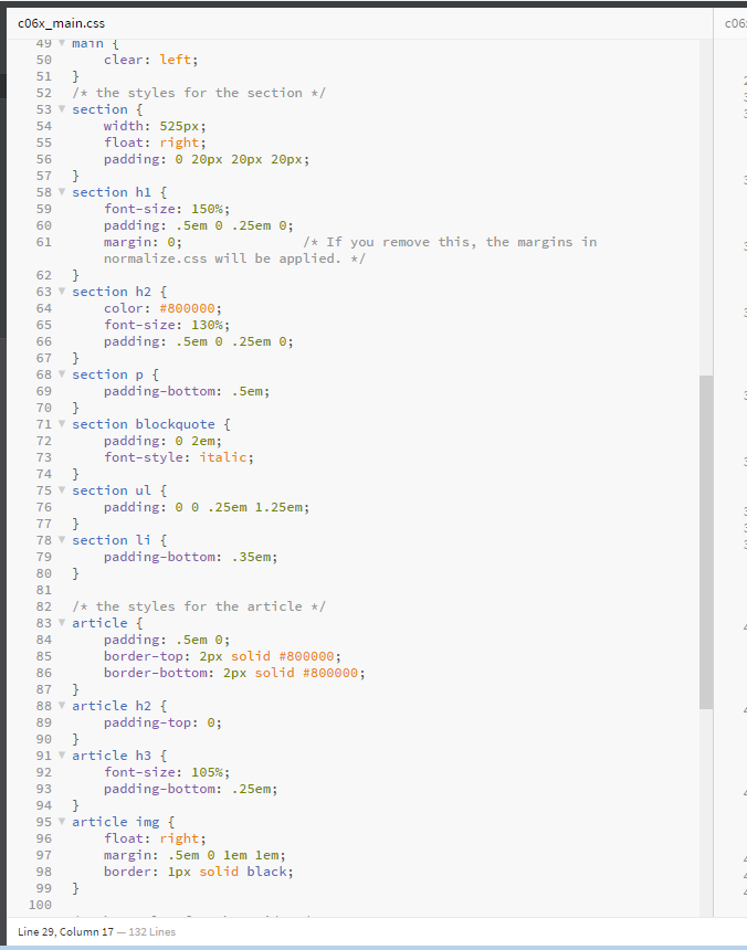form the index file to match the picture shown in Excercise 6-3.
