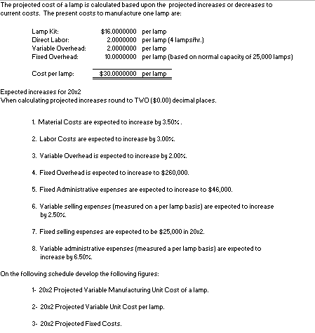 {4.03} Projected Variable Manufacturing Cost Per Unit {4.04} Total Variable Cost Per