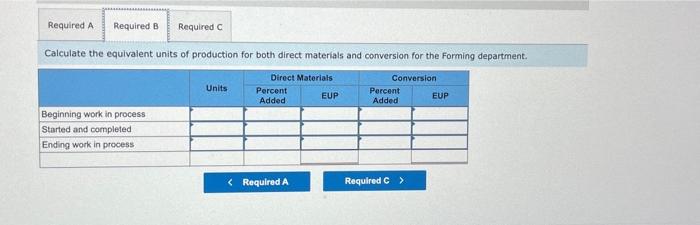 Materials Percent Unita Beginning work in process inventory Complete 27,000 651 Units
