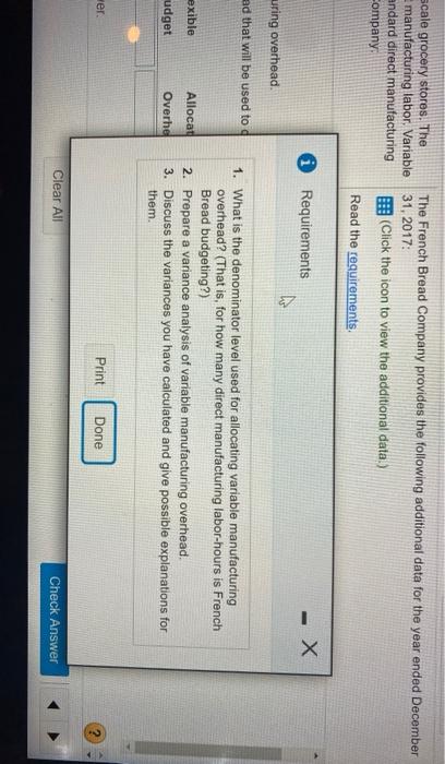 for your help. The French Brand Company bakes baguettes for distribution to