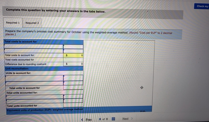 C3, P4 Fast Co. produces its product through a single processing department.