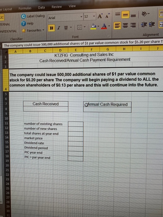 Calculate cash recieved page, Do a partial balance sheet with liabilities an