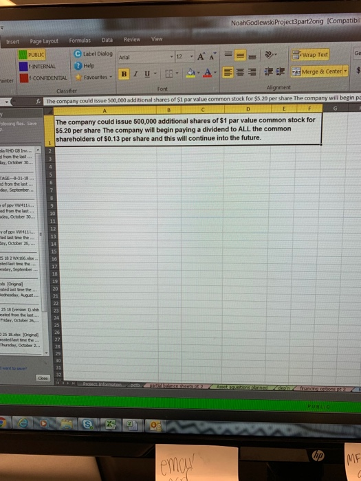 OE on the next, And then the ratios using given calcualtions page