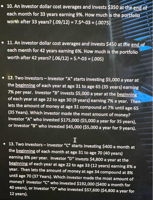 time period. How much is each equal payment, how much principal and