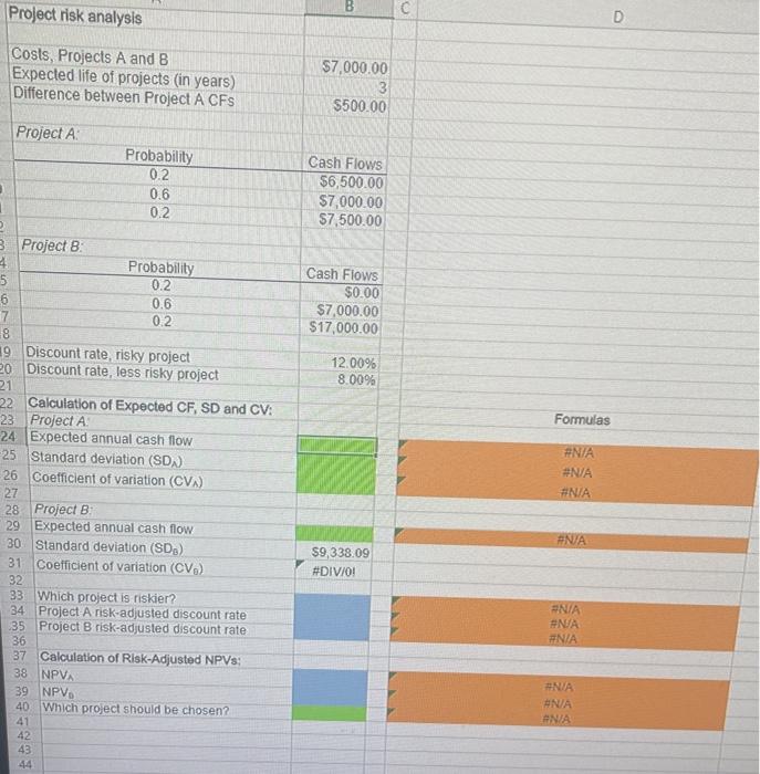Expected life of projects (in years) Difference between Project A CFS 57,000.00