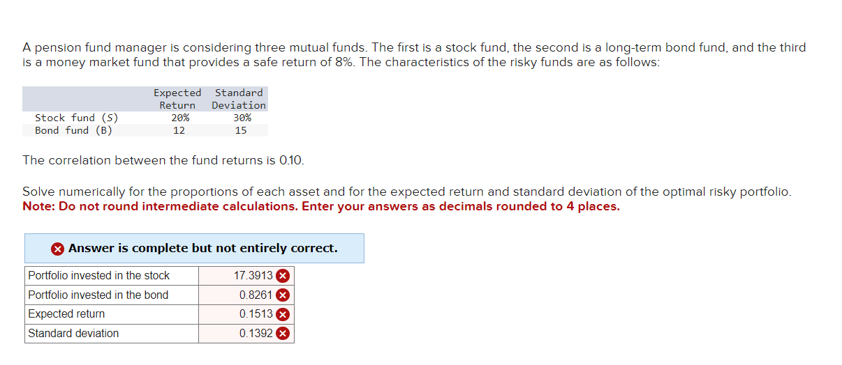  I couldn't solve it, A pension fund manager is considering three