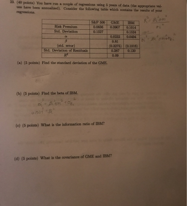 How do I solve part A. 23. (40 points) You have run