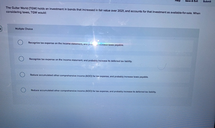  Save 6 Exit Submit Submit The Guitar World (TGW) holds an