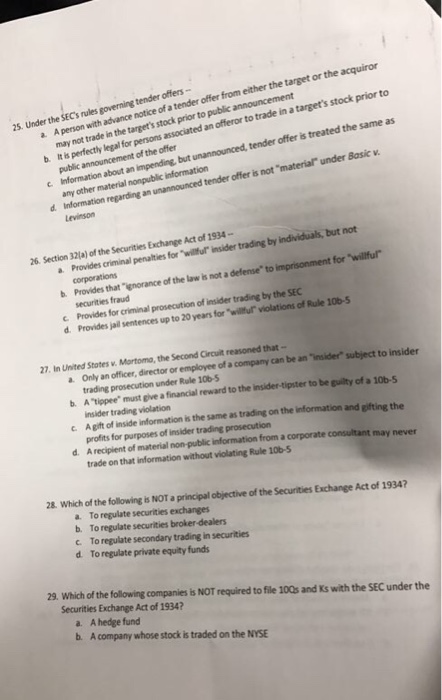  offers- a A person with advance a b. It is perfectly