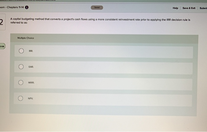  am - Chapters 11-14 Served Help Save & Exit Submi A