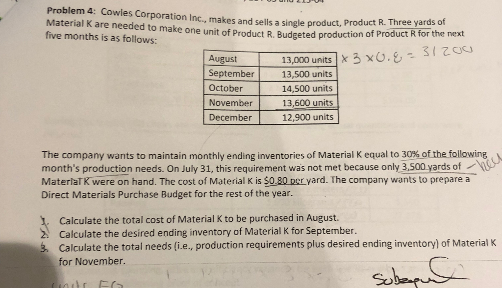  please show all work, thank u! will rate Problem 4: Cowles
