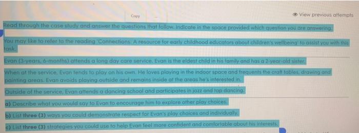 8eed help please Read through the case study and answer the questions