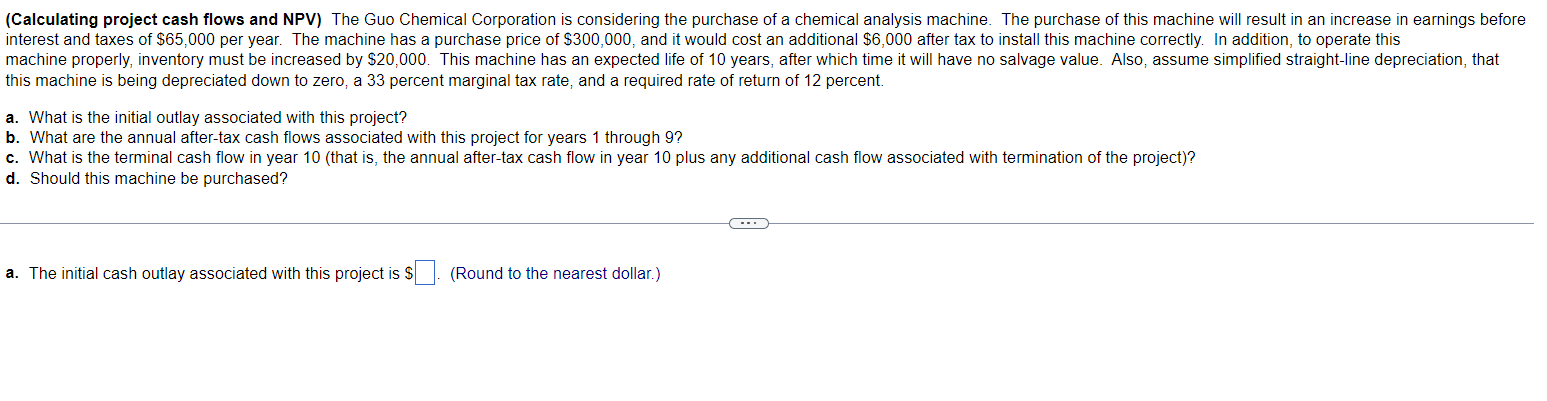  this machine is being depreciated down to zero, a 33 percent