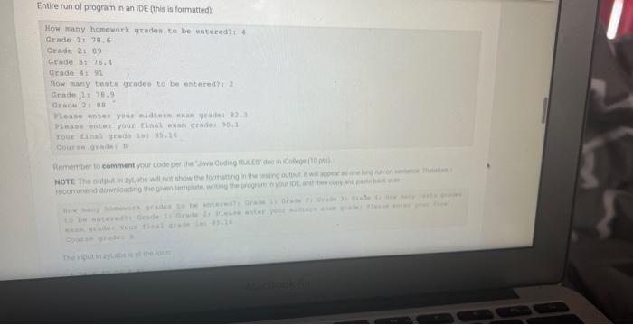 handie the finsl earti grade ind one to frd the intiar Grabe