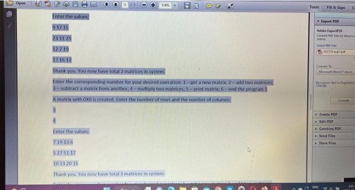 result); void Sub(MatrixType otherOperand, MatrixType\& result): void Mult(MatrixType otherOperand, MatrixTvpe\& resait); void