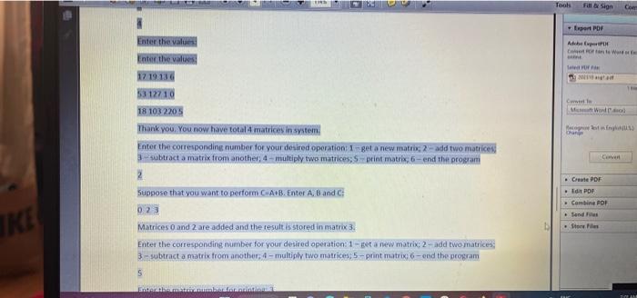 8 resuit), void Print(); bool AddSubCompatible(MatrixType otherOperand): bool MultCompatible(MatrixTvpe otherOperand); peivate: int