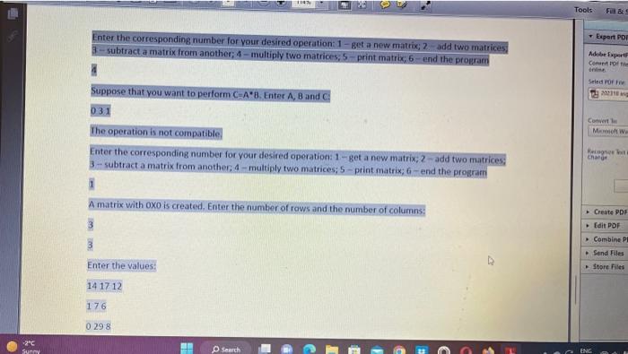 will glve you a new matrix, initially, in the constructor, both the