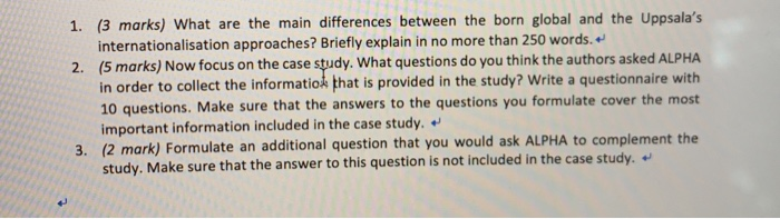  1. (3 marks) What are the main differences between the born
