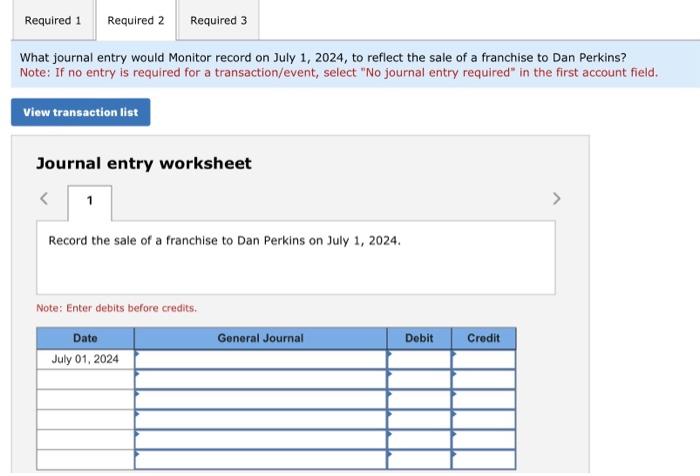 debits before credits. 1. What amount would Monitor calculate as the stand-alone