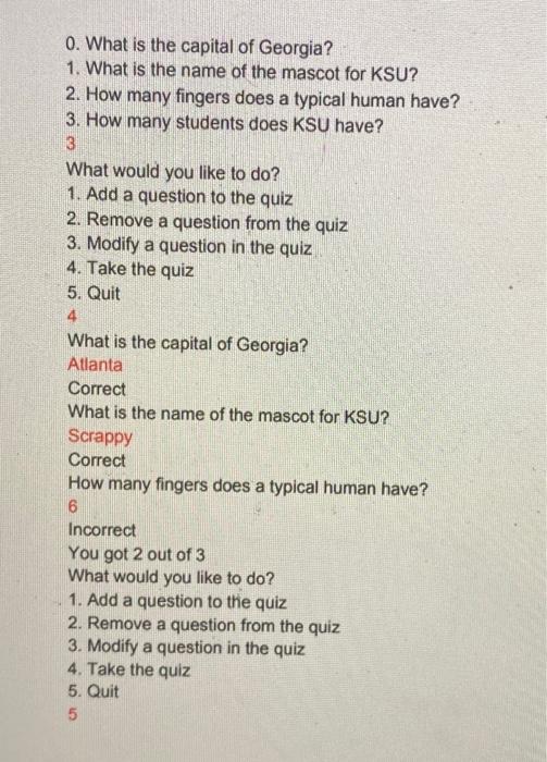 to add questions, remove questions and modify questions. In addition, a user