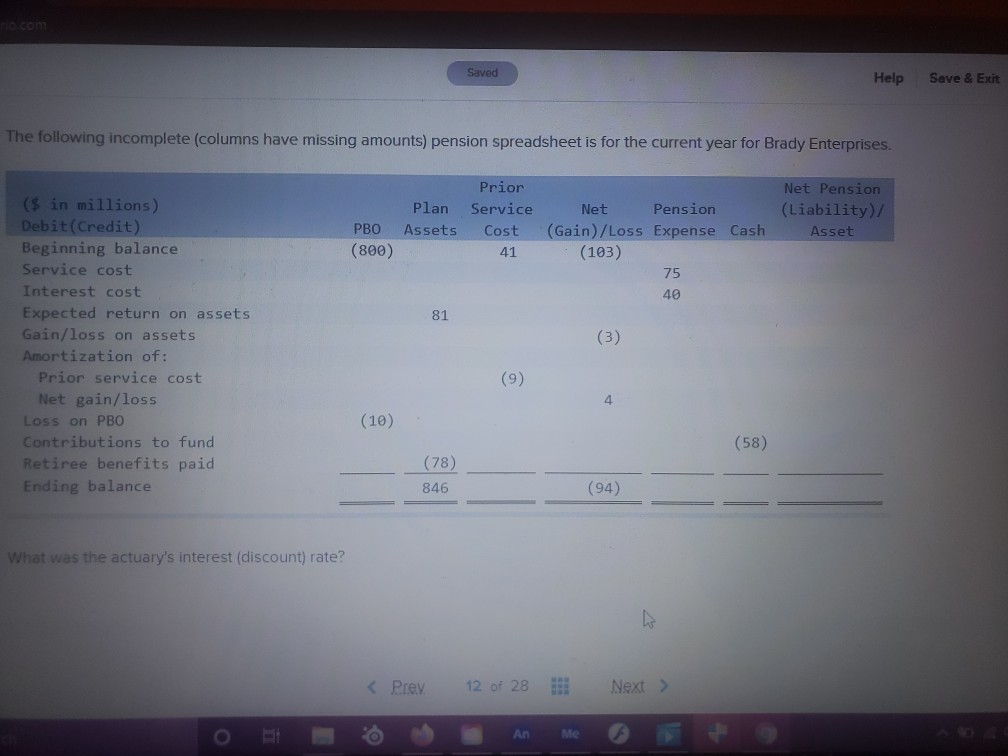  Saved Help Save & Exit The following incomplete (columns have missing