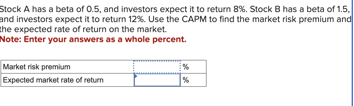 Please do this in Excel with relevant formulas. Stock A has a