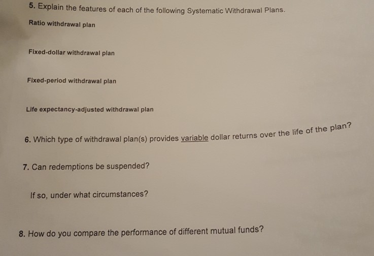 please please help 5. E xplain the features of each of