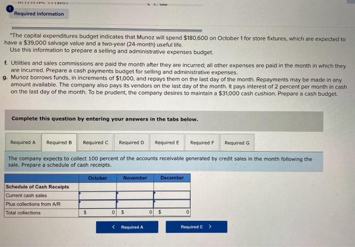 of 20 percent per month. Prepare a sales budget. b. The company