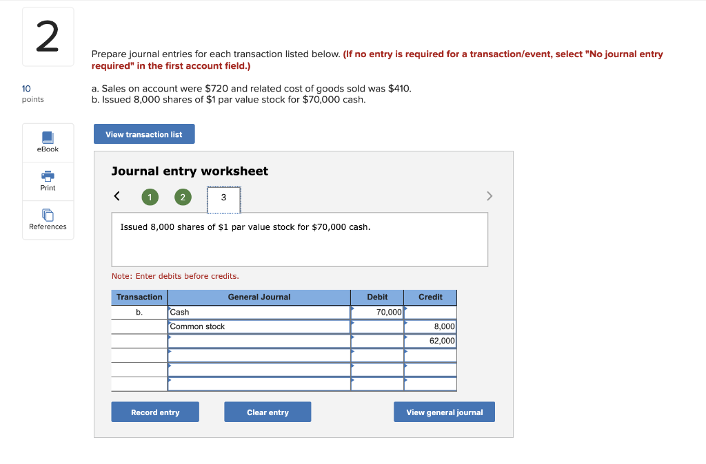THANKS! Prepare journal entries for each transaction listed below. (If no entry