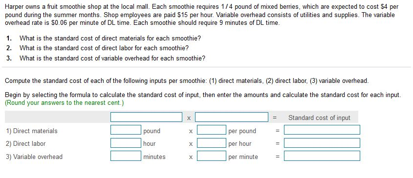 Enter the answer in table form like that shown in the