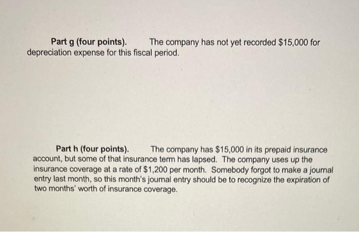 Each part counts four points, as if it were a separate question.
