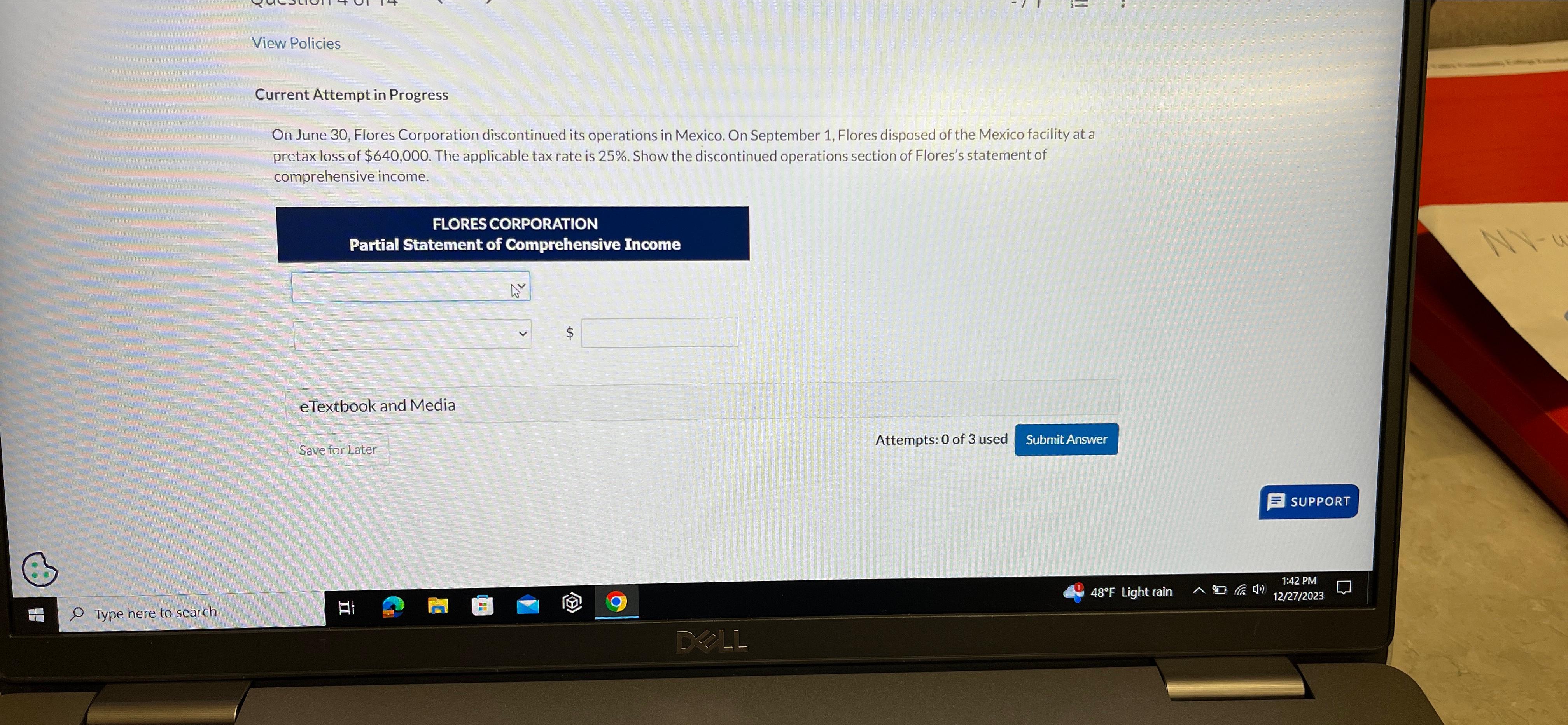  View Policies Current Attempt in Progress On June 30, Flores Corporation