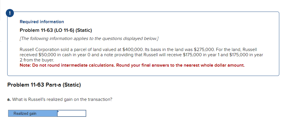 I need help with part a and b Required information Problem 11-63