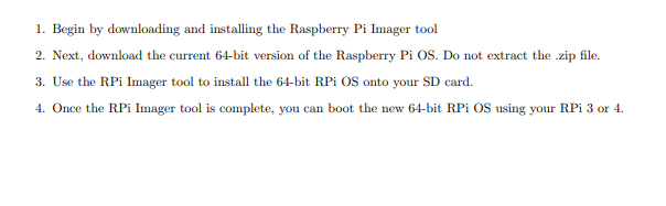 Started: 1. The RPi embedded computer uses a 64-bit quad-core CPU. 2.