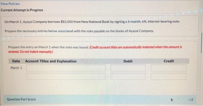  View Policies Current Attempt in Progress On March 1, Ayayai Company