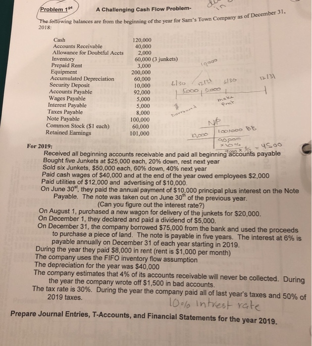 #10 Bond Homework Due Problem 199 A Challenging Cash Flow Problem- The